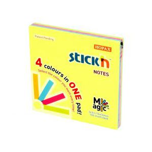 Karteczki samoprzylepne Stick'n 76x76mm, 100szt  neonowe
